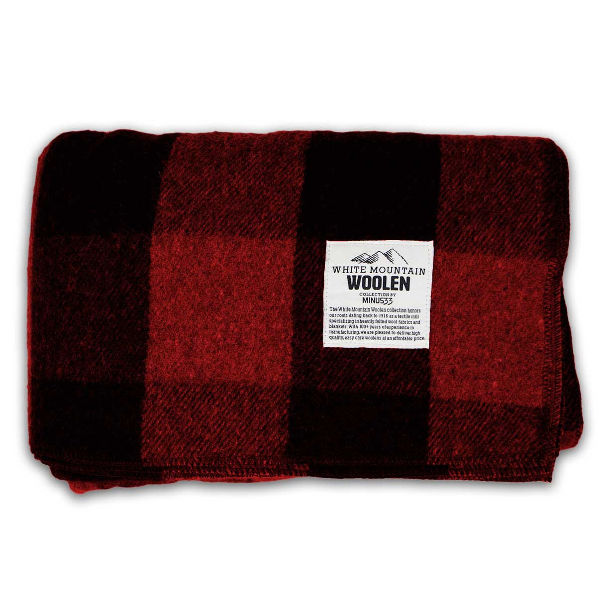 M33 - Camp Throw Blanket White Mountain Woolen from Minus33 Merino Wool Clothing