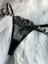 Black Embroidered Sexy Push Up Lingerie Set From Hello.LA.Girl