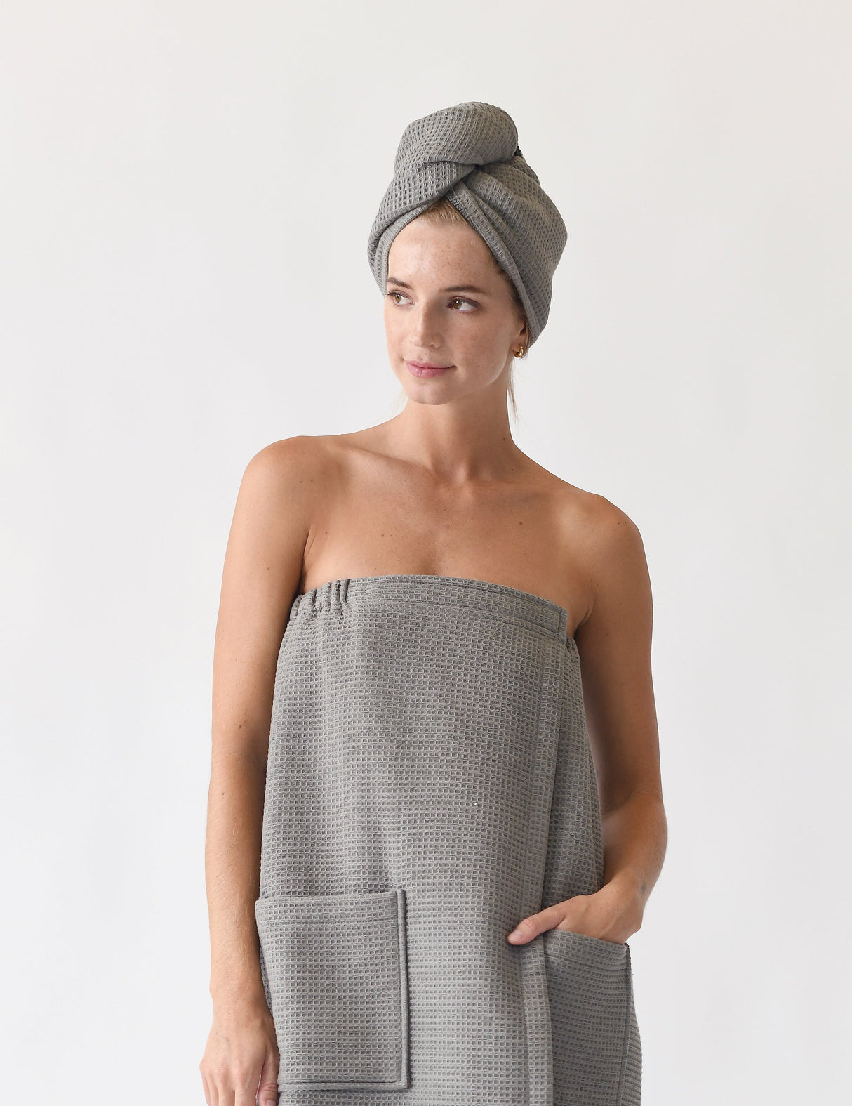 Waffle Hair Towel From Cozy Earth