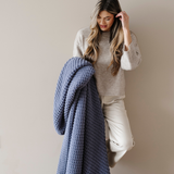 WAFFLE KNIT THROW BLANKETS From Saranoni