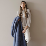WAFFLE KNIT XL THROW BLANKETS From Saranoni