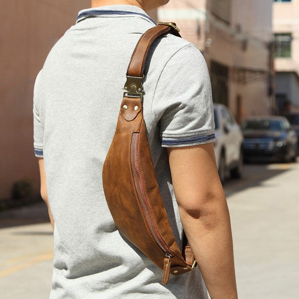 Wagner Leather Waist Bag | Full Grain Leather Fanny Pack from STEEL HORSE LEATHER