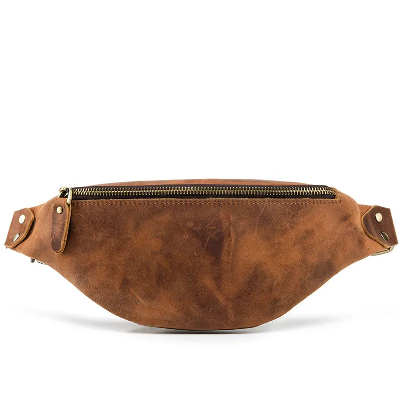 Wagner Leather Waist Bag | Full Grain Leather Fanny Pack from STEEL HORSE LEATHER