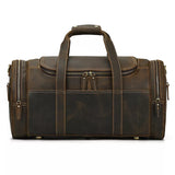 The Wainwright Weekender | Round  Vintage Leather Weekender from STEEL HORSE LEATHER