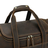 The Wainwright Weekender | Round  Vintage Leather Weekender from STEEL HORSE LEATHER