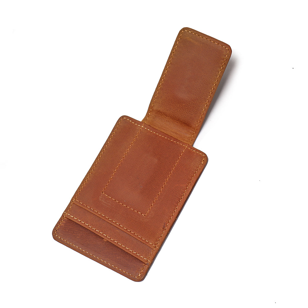 The Walden | Handmade Leather Front Pocket Wallet with Money Clip from STEEL HORSE LEATHER