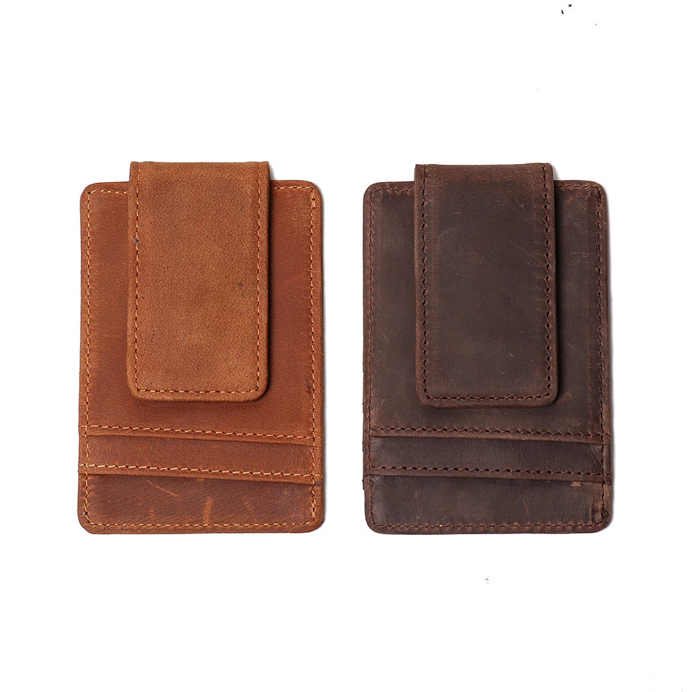 The Walden | Handmade Leather Front Pocket Wallet with Money Clip from STEEL HORSE LEATHER