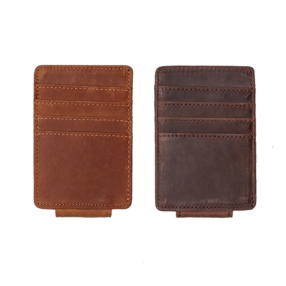 The Walden | Handmade Leather Front Pocket Wallet with Money Clip from STEEL HORSE LEATHER