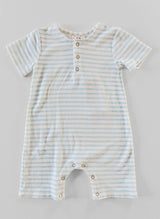 Walker Terry Romper - Blue & White Stripe from Timo & Violet
