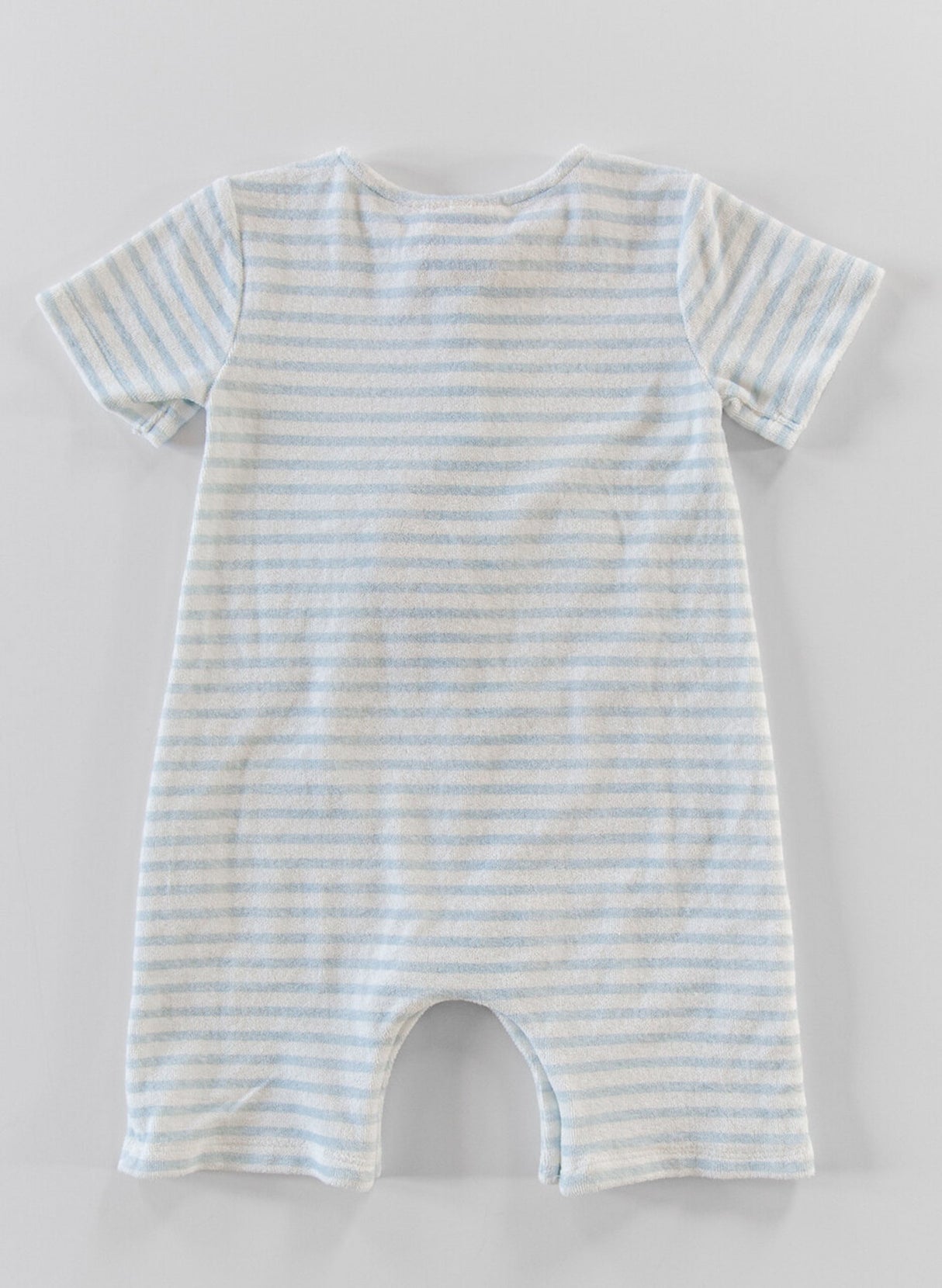 Walker Terry Romper - Blue & White Stripe from Timo & Violet