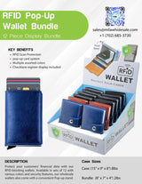 Pop-Up Wallet Display - Pack of 12 from Mila Lifestyle Accessories