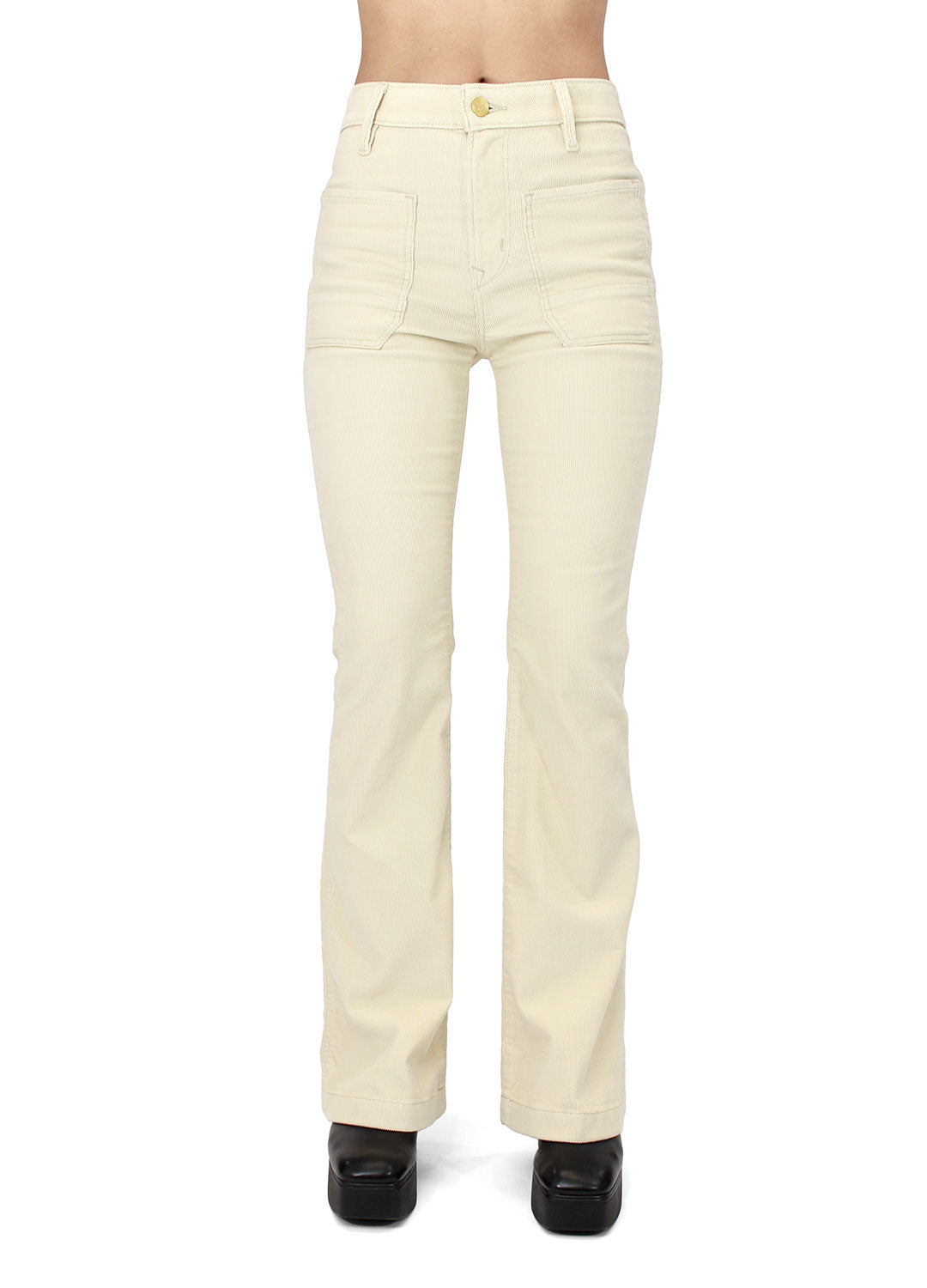 The Wanderer Corduroy Flare - Cream From Porter Blue Apparel