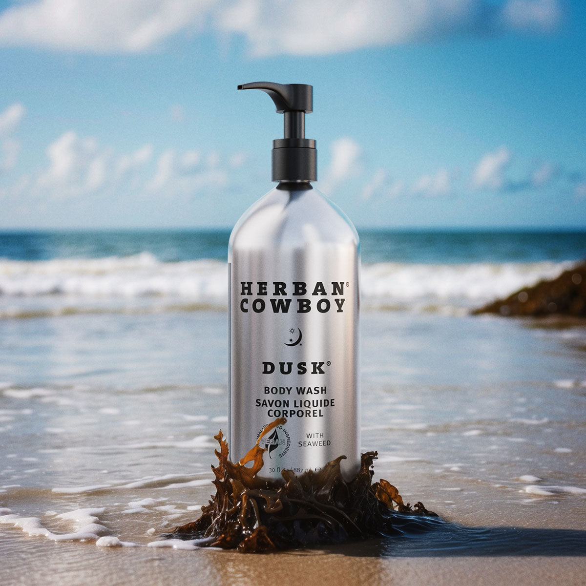 Dusk Body Wash Refillable Aluminum Pump From Herban Cowboy