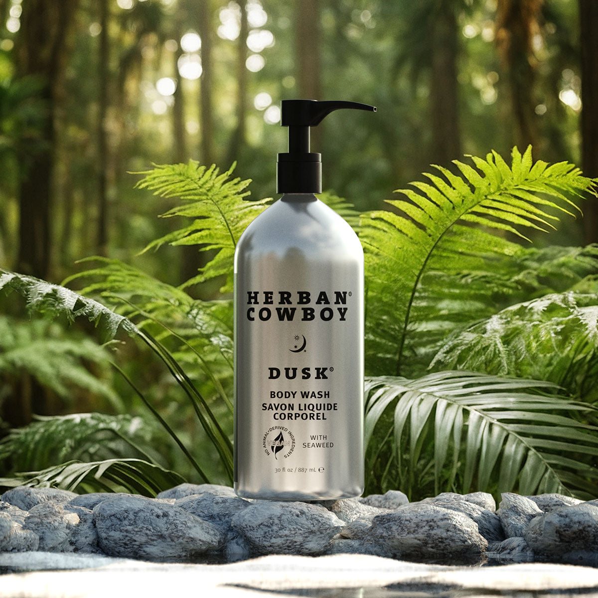 Dusk Body Wash Refillable Aluminum Pump From Herban Cowboy