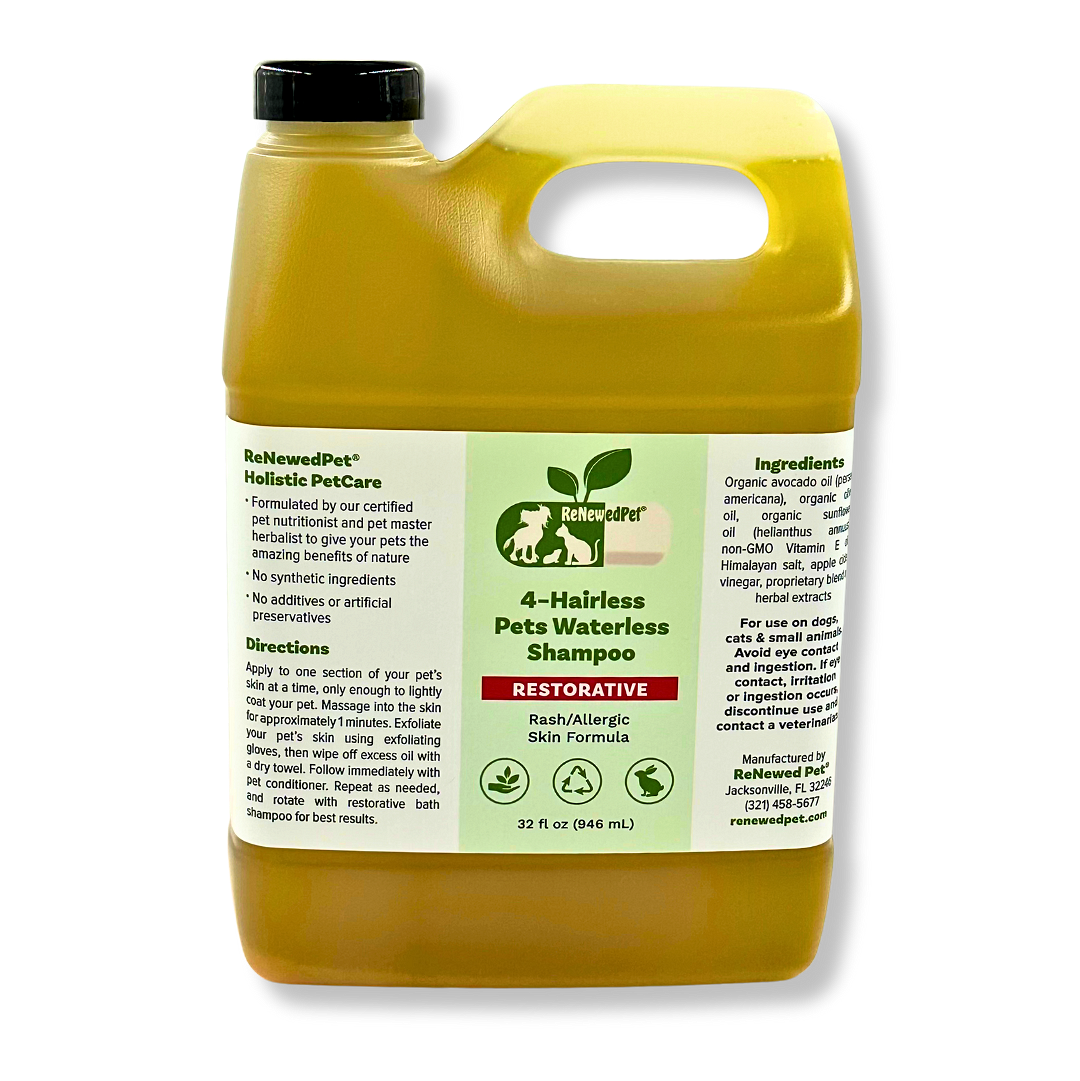 4-HAIRLESS PETS RESTORATIVE WATERLESS SHAMPOO  from ReNewedPet