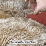 PupProtector™ Luxe Waterproof Bed Runner - Plush Sheep Tan from Paw.com