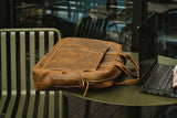 The Welch Briefcase | Vintage Leather Messenger Bag from STEEL HORSE LEATHER