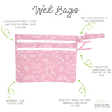 Dino Friends - Blush - Waterproof Wet Bag (For mealtime, on-the-go, and more!) from BapronBaby