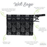 Pineapple Monochrome - Waterproof Wet Bag (For mealtime, on-the-go, and more!) from BapronBaby