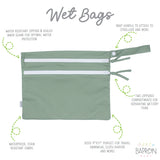 Solid Sage Minimalist - Waterproof Wet Bag (For mealtime, on-the-go, and more!) from BapronBaby