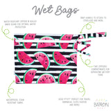 Summer Stripes - Watermelon - Waterproof Wet Bag (For mealtime, on-the-go, and more!) from BapronBaby