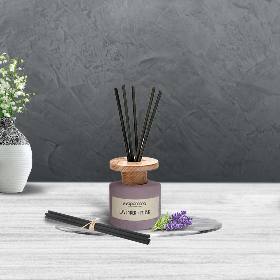 Lavender + Musk 120ml Reed Diffuser from evaparoma