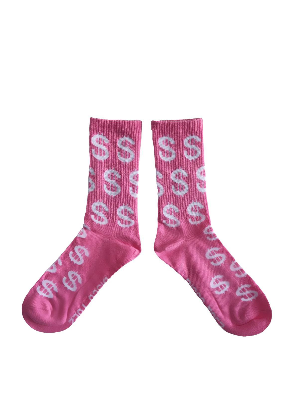 Pink and White $ Socks from Disco Toez