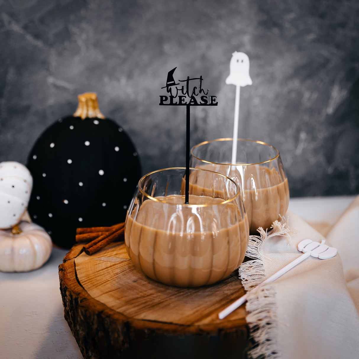 Whimsy Halloween Party Drink Stirrers, Set of 12 from The Cotton & Canvas Co.