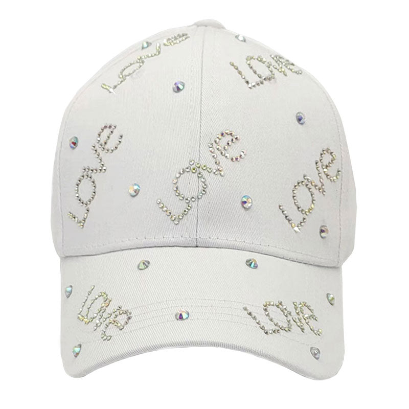 Bling Love Message Patterned Baseball Cap from Madeline Love