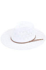 C.C HORSESHOE LACE KNITTING PANAMA HAT from Madeline Love