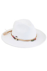 C.C Multi Threaded Toggles Trim Panama Hat from Madeline Love