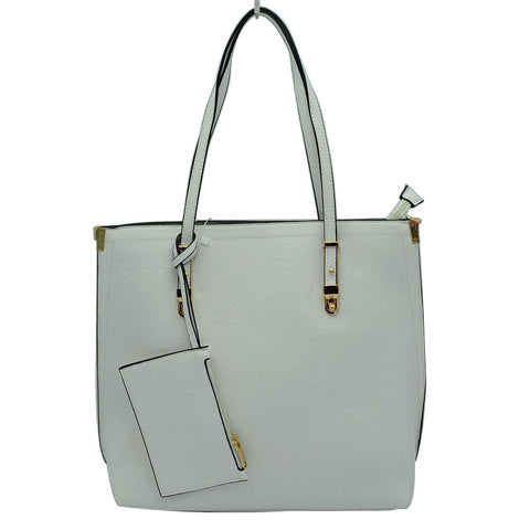Soft Faux Leather Tote Handbag With Wallet  from Madeline Love