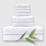 Bamboo 8 Piece Towel Sets - White from BedVoyage