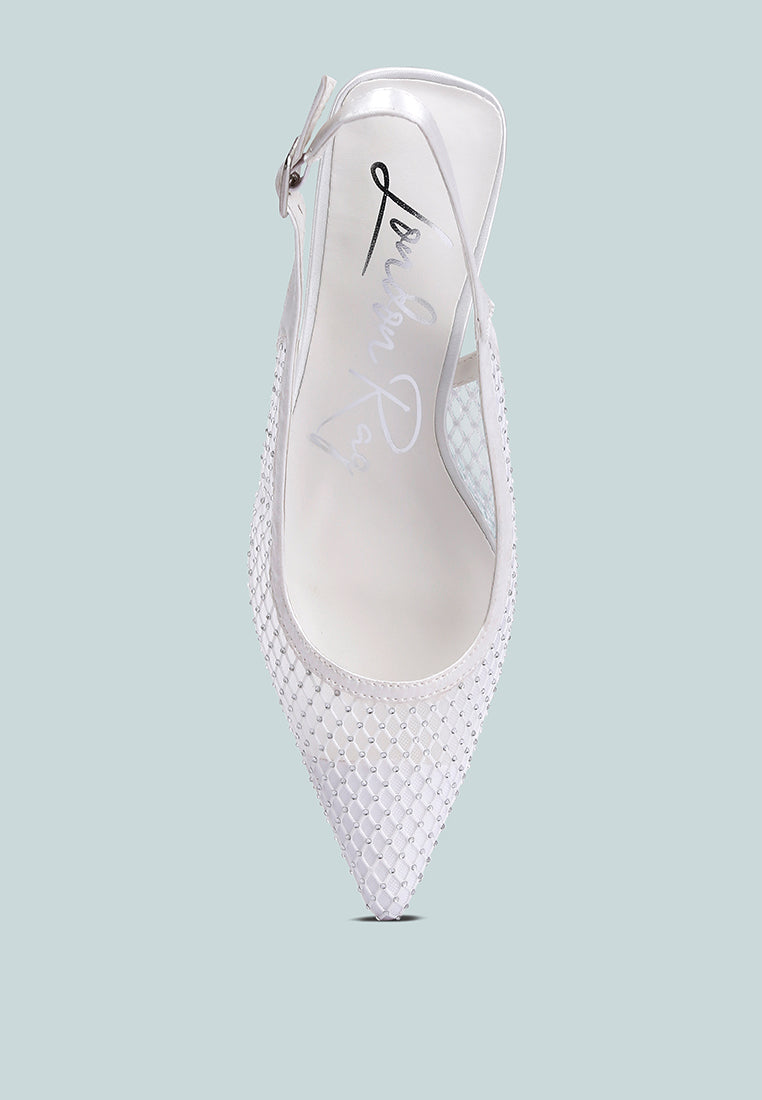 Siev Rhinestone Slingback Mules from London Rag International