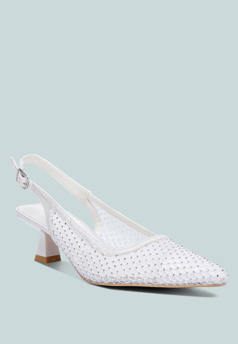 Siev Rhinestone Slingback Mules from London Rag International