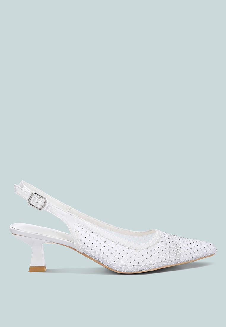 Siev Rhinestone Slingback Mules from London Rag International