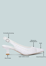 Siev Rhinestone Slingback Mules from London Rag International