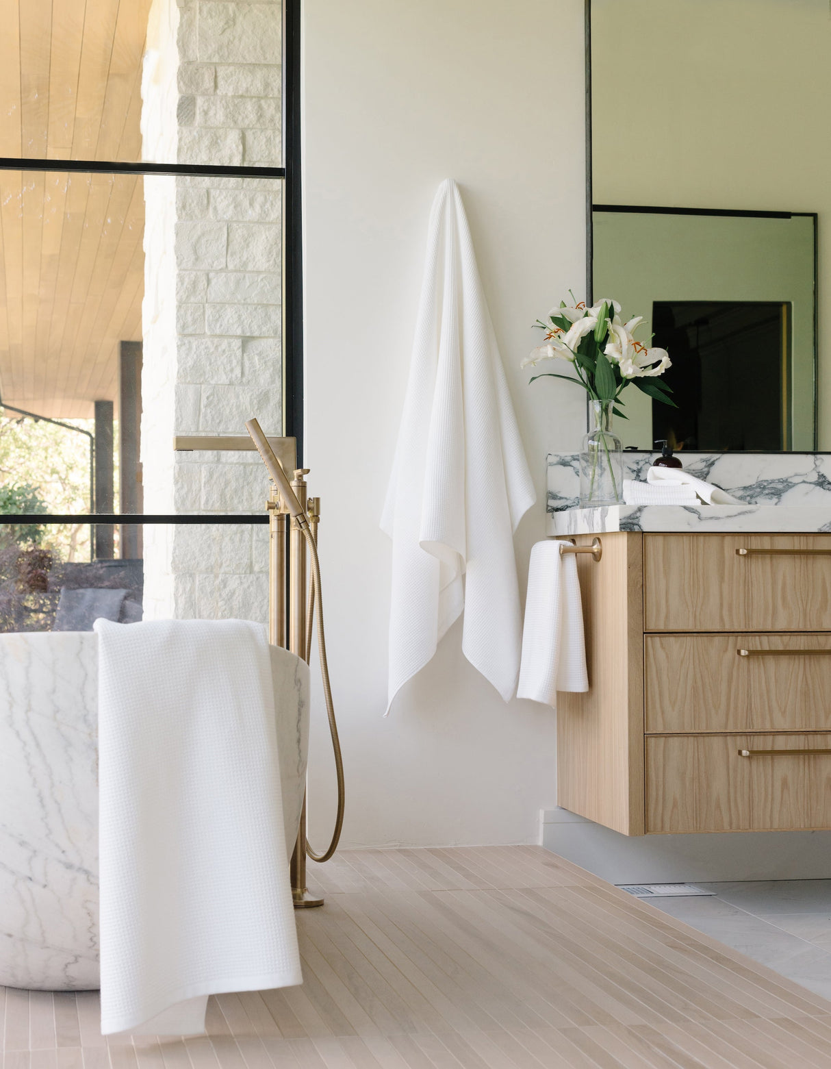 Waffle Bath Sheets from Cozy Earth