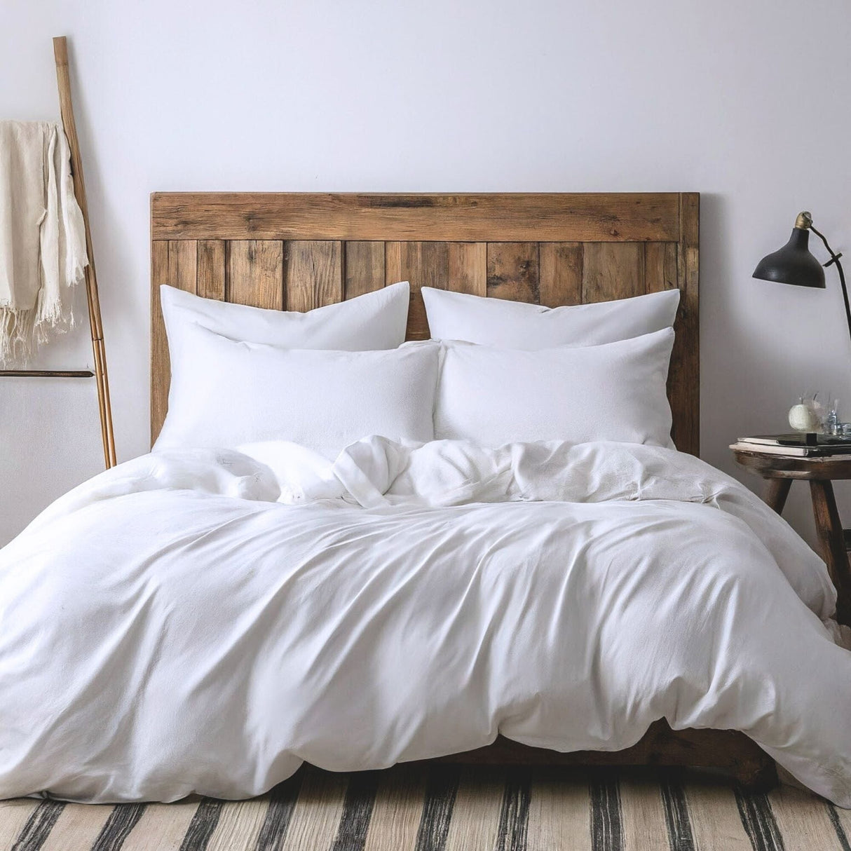 Tache Easy Care Cloud White Duvet Cover Bedding Set (505-CW-DS) from Tache Home Fashion