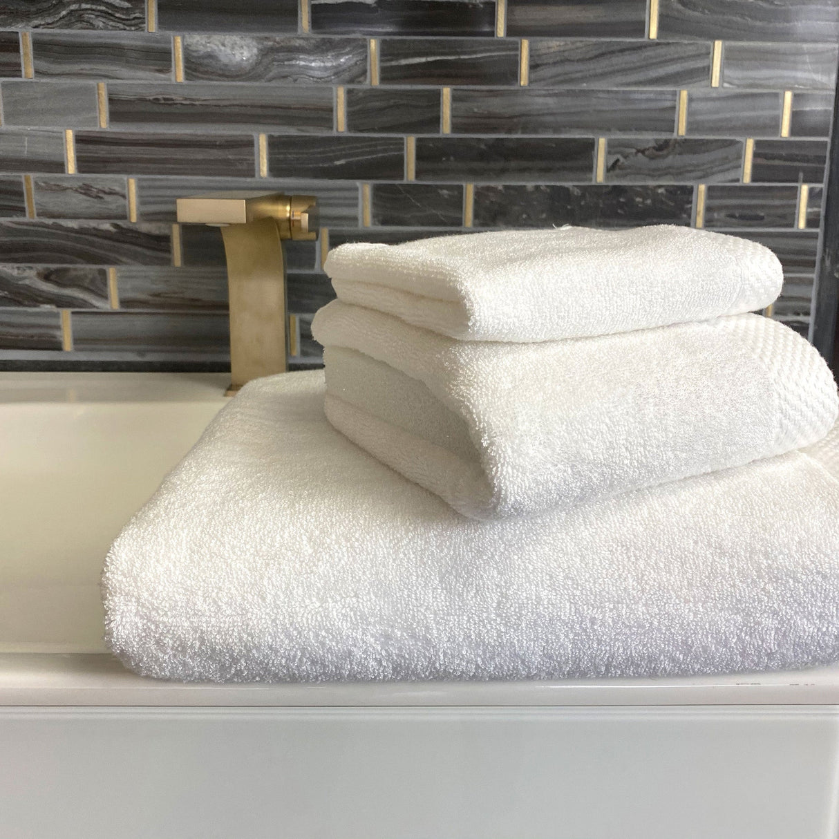 Bamboo 3 Piece Towel Set - White from BedVoyage