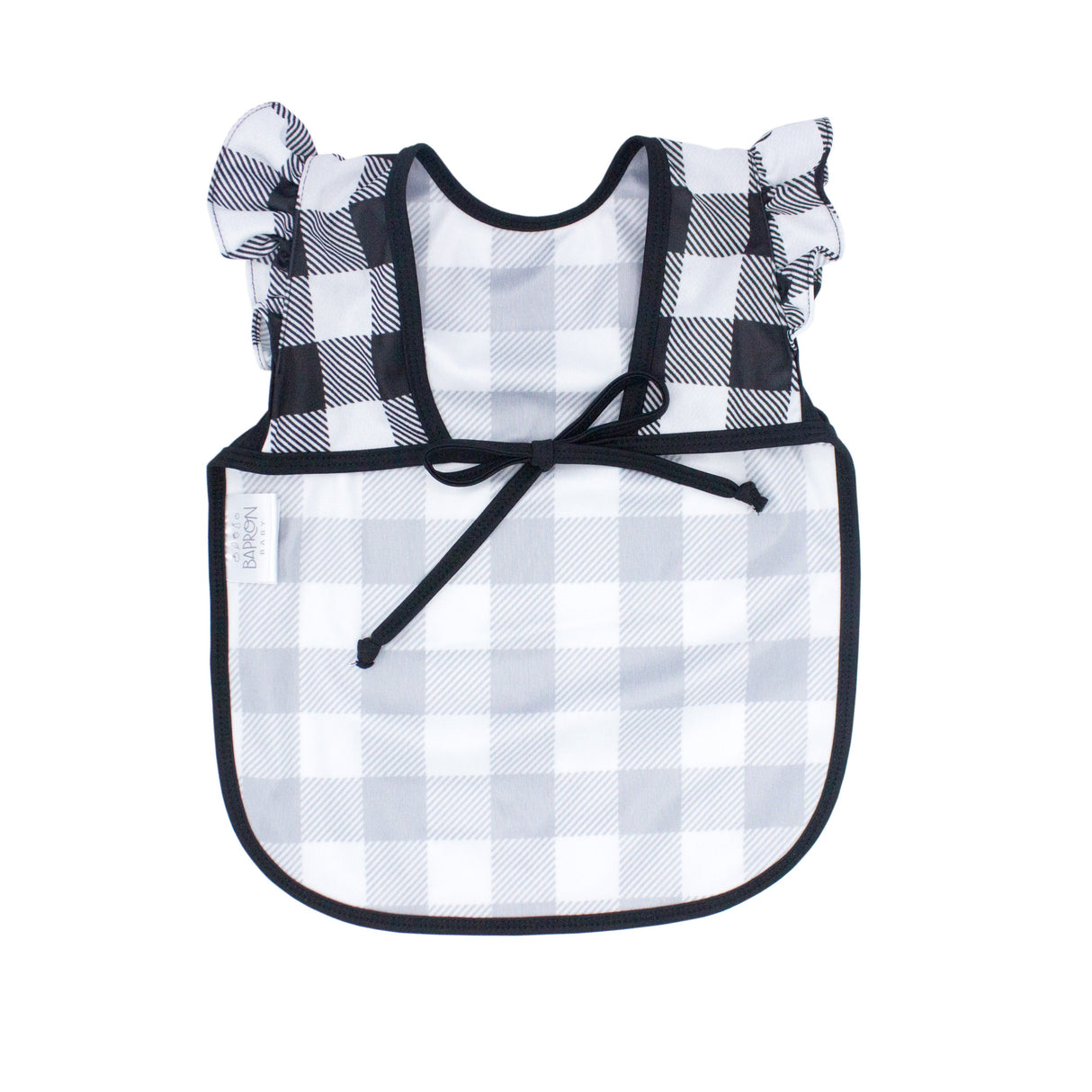 White Buffalo Plaid Flutter Bapron from BapronBaby