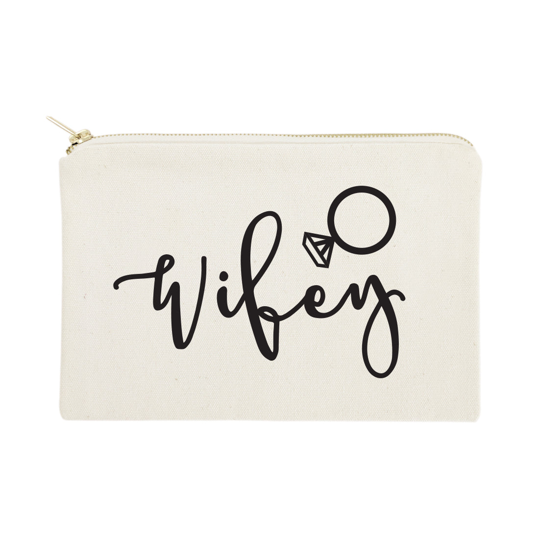 Wifey Cotton Canvas Cosmetic Bag from The Cotton & Canvas Co.