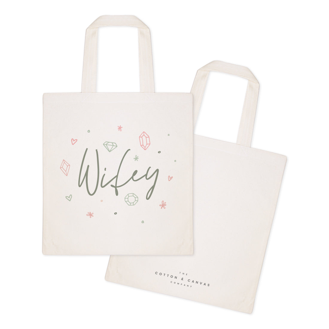 Gemstone Wifey Wedding Cotton Canvas Tote Bag from The Cotton & Canvas Co.