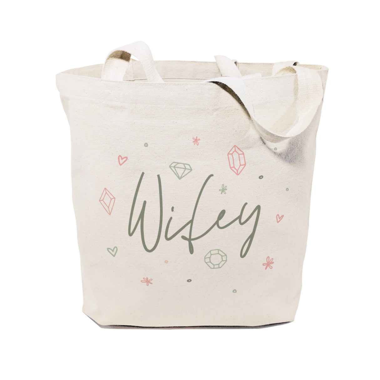 Gemstone Wifey Wedding Cotton Canvas Tote Bag from The Cotton & Canvas Co.