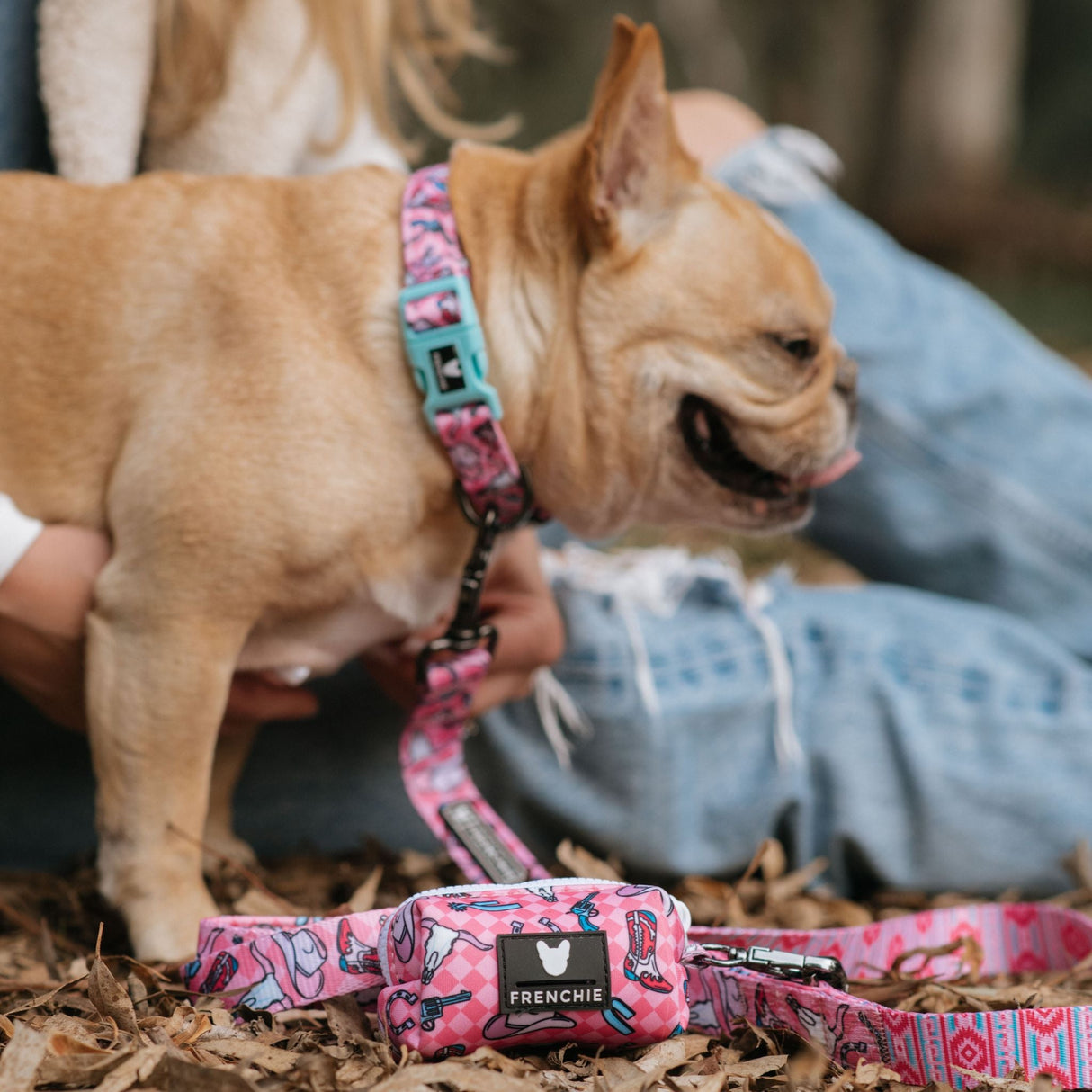 Frenchie Poo Bag Holder - Wild West- Pink from Frenchie Bulldog