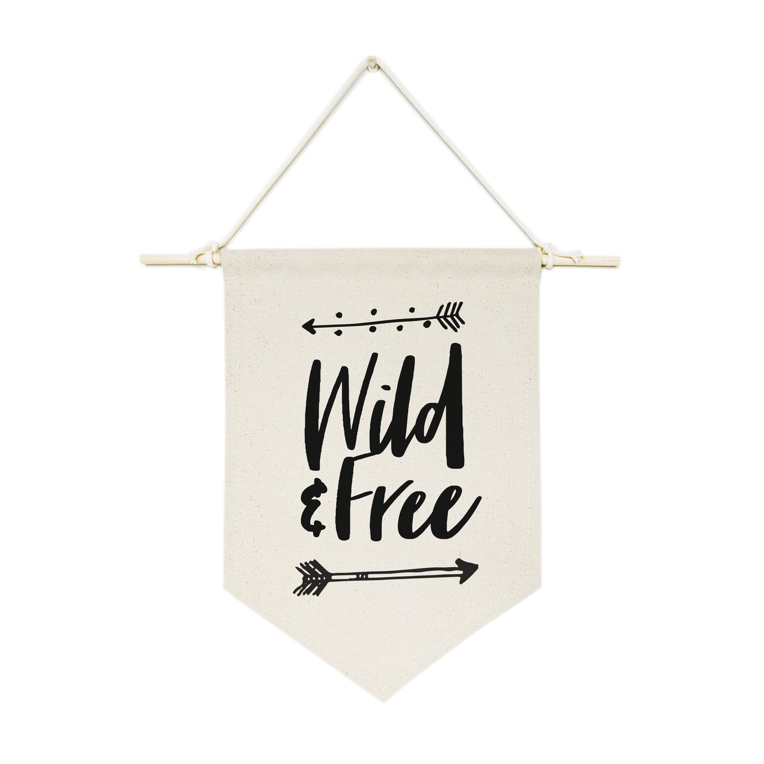 Wild & Free Hanging Wall Banner from The Cotton & Canvas Co.