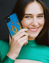 Flames | Blue iPhone Case from Wildflower Cases