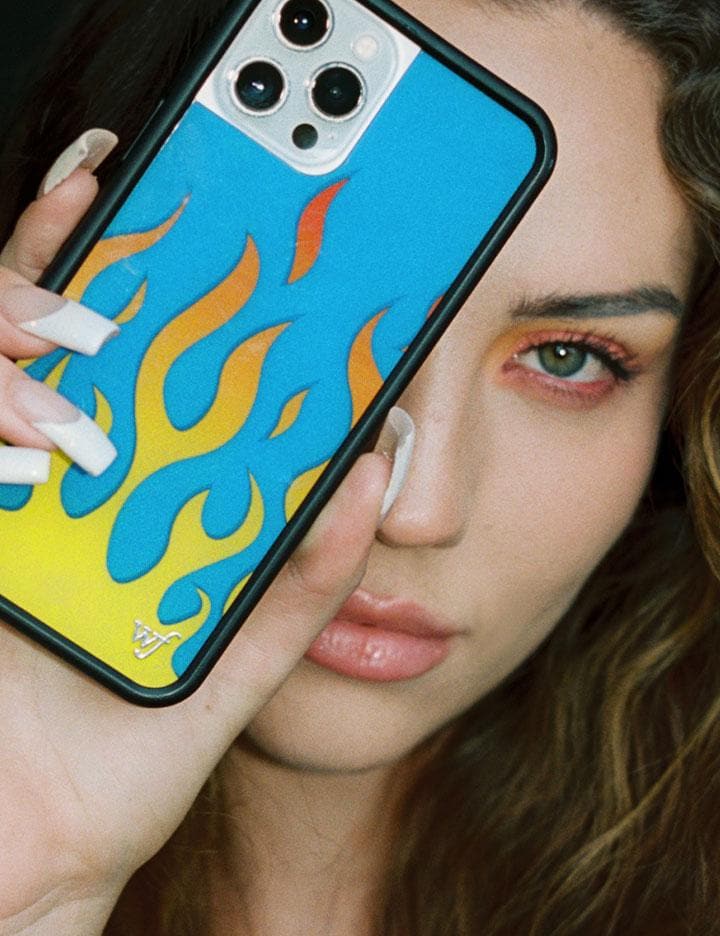 Flames | Blue iPhone Case from Wildflower Cases