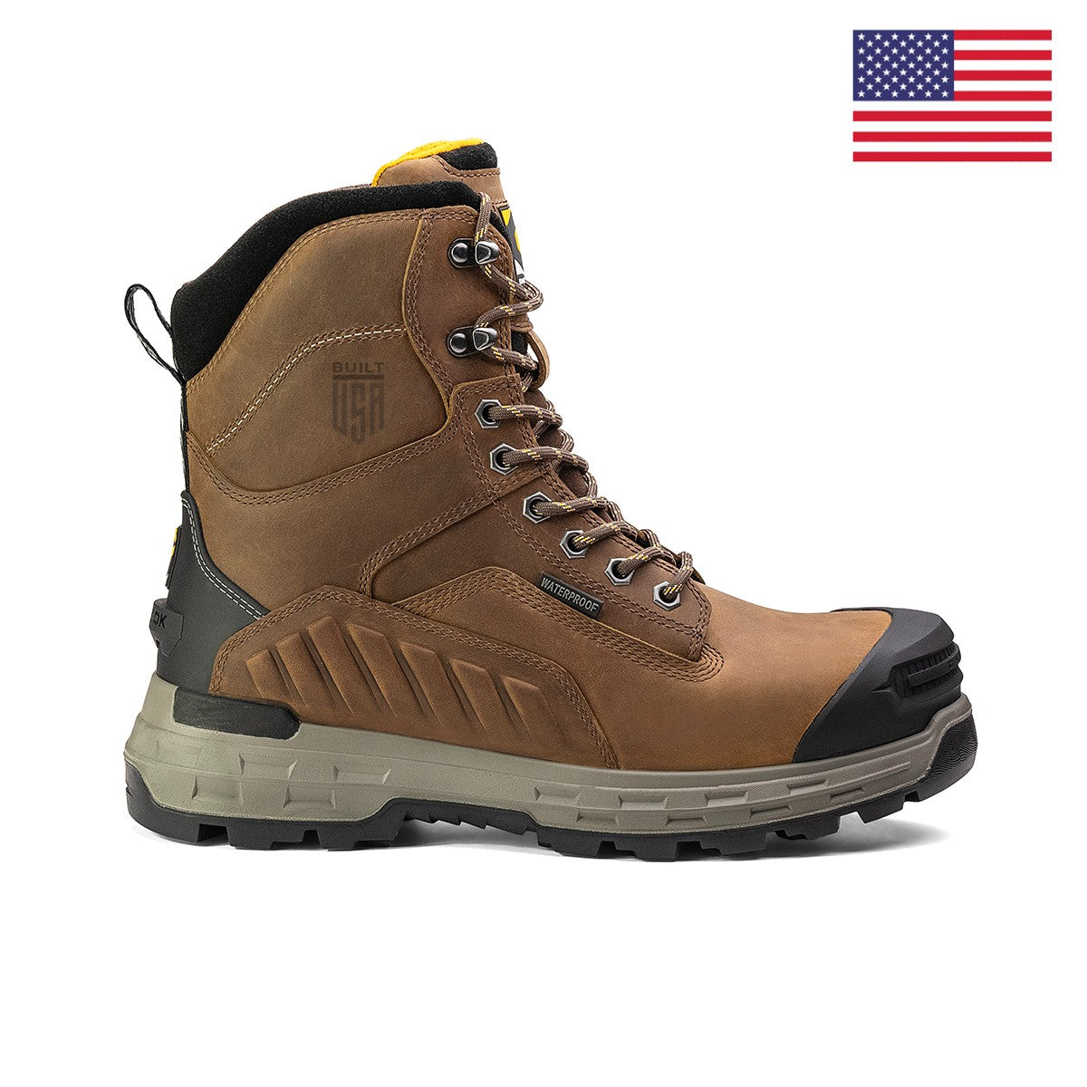 Wildwood 8” Waterproof Composite Toe Brown Boot - Made in USA from Chinook® Footwear