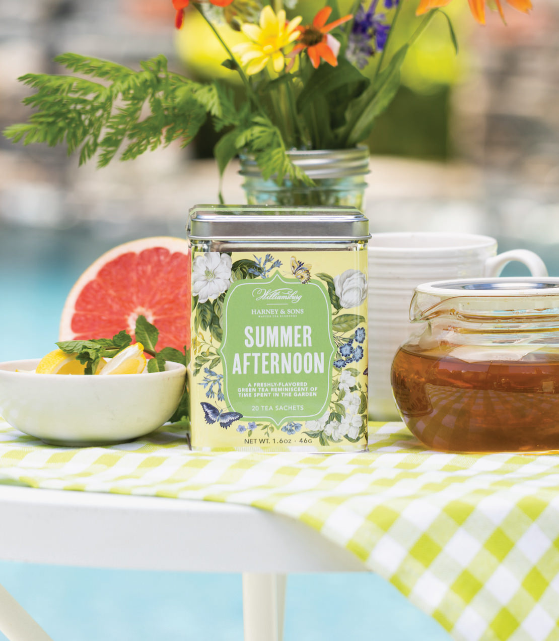 Williamsburg Summer Afternoon Tea, Tin of 20 Sachets from Harney & Sons Fine Teas